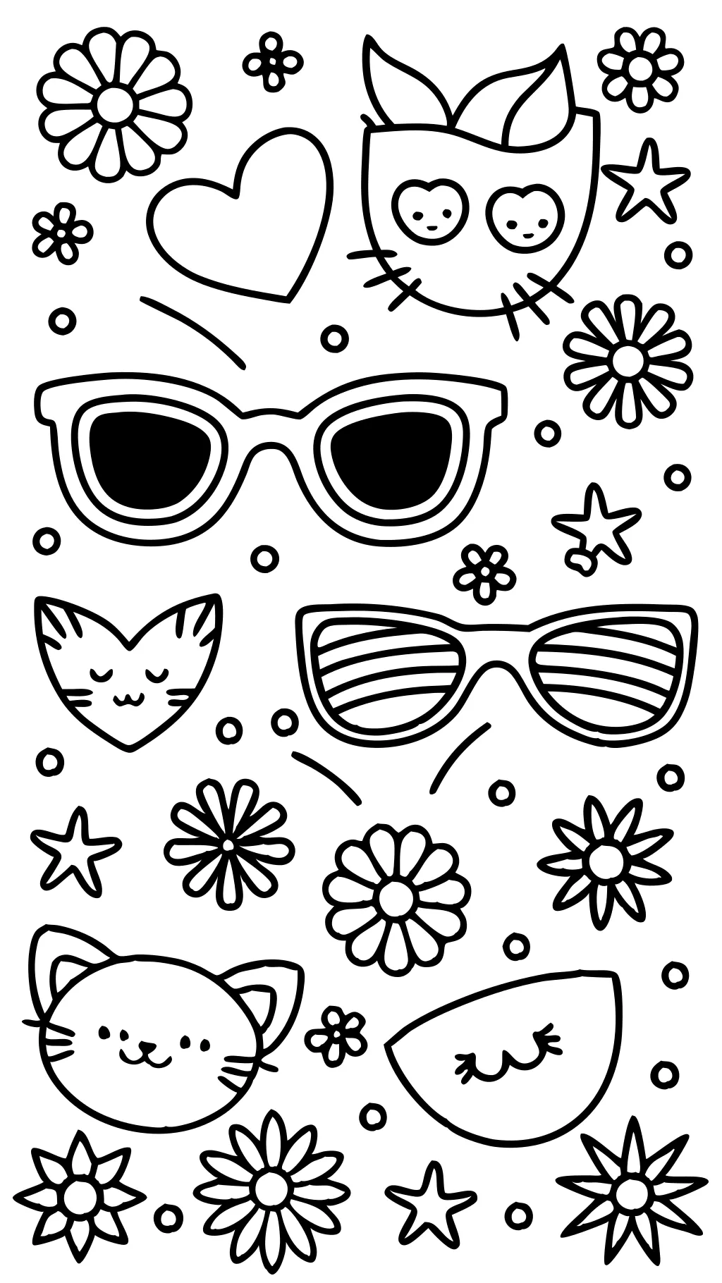 coloriages de lunettes de soleil